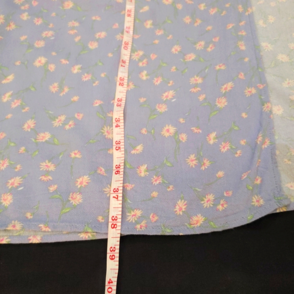 American Eagle Floral Pale Lavender Maxi Skirt With Slit Women's Size Medium - Picture 5 of 6